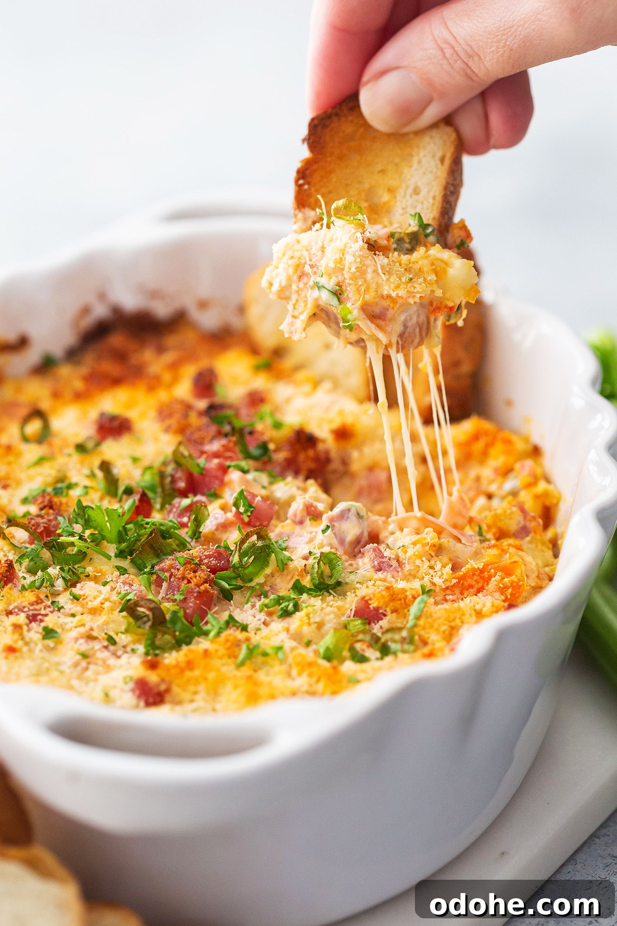 Warm Baked Muffuletta Dip with Cheese