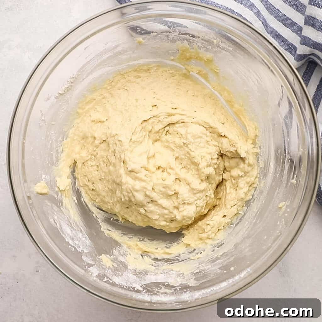 Batter for muffins in a bowl