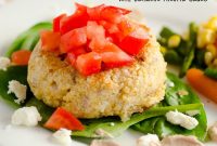 Caprese Quinoa Patties with Creamy Balsamic Ricotta Dip