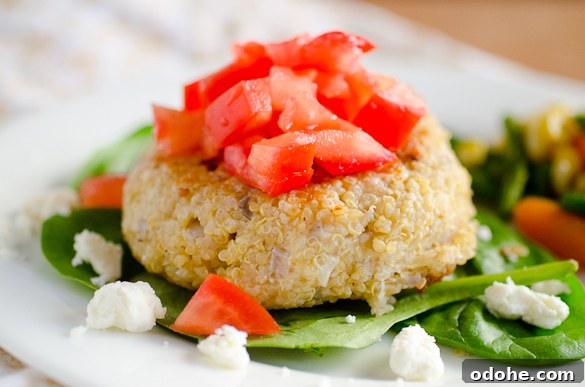 Caprese Quinoa Patties with Creamy Balsamic Ricotta Dip 3 Caprese Quinoa Patties by SeededAtTheTable.com