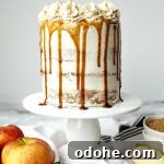 apple cinnamon layer cake with brown butter streusel #AppleWeek | The Baking Fairy