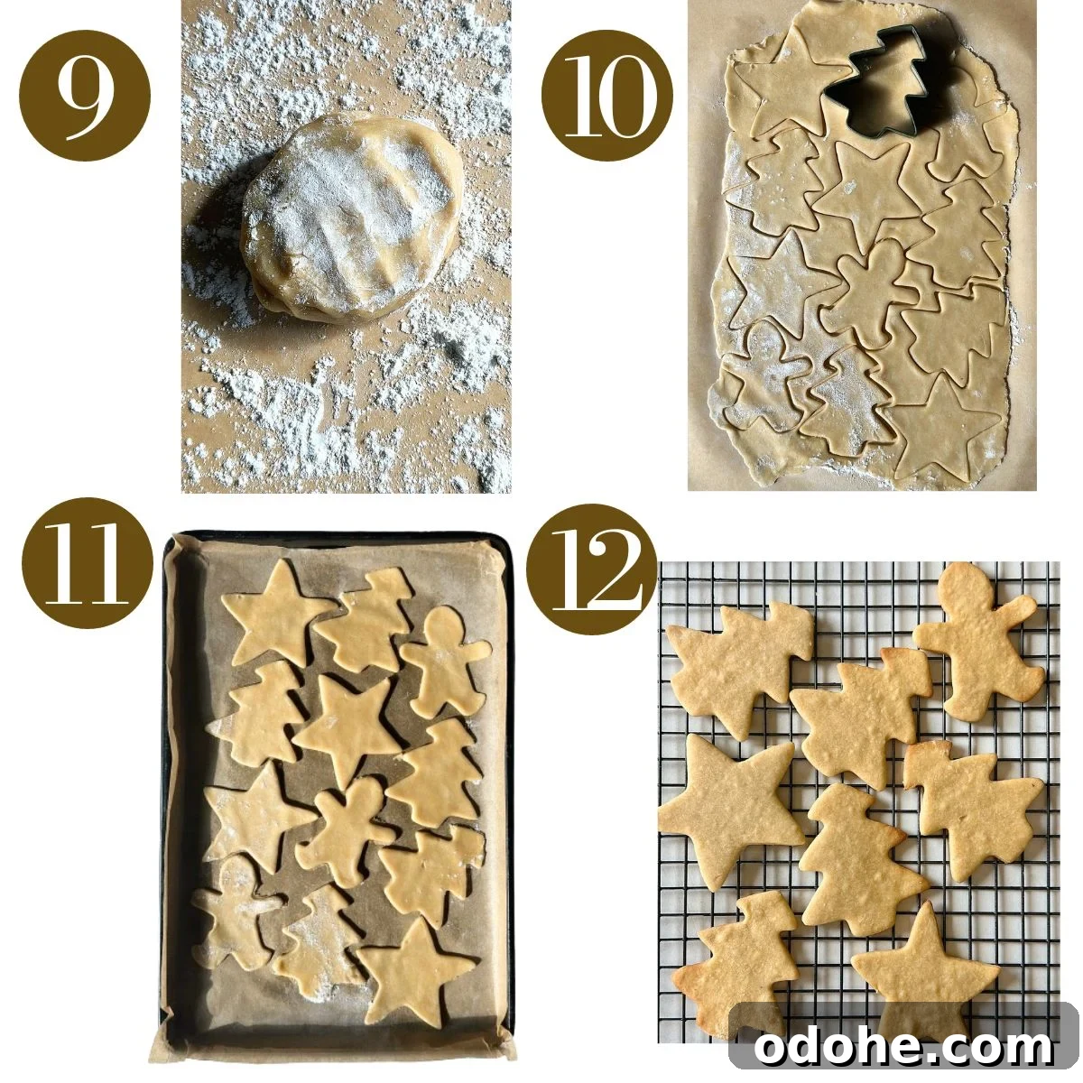 Steps to make maple sugar cookies.