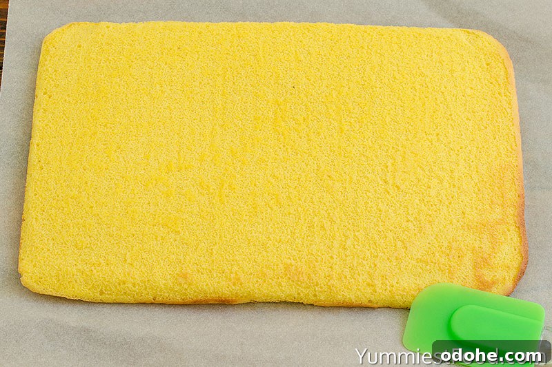 Zesty Lemon Swiss Roll Recipe for Bright, Creamy Cake 4 Lemon Swiss Roll - Making - Step 2