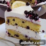 Lemon Blueberry Cake with Cream Cheese Frosting