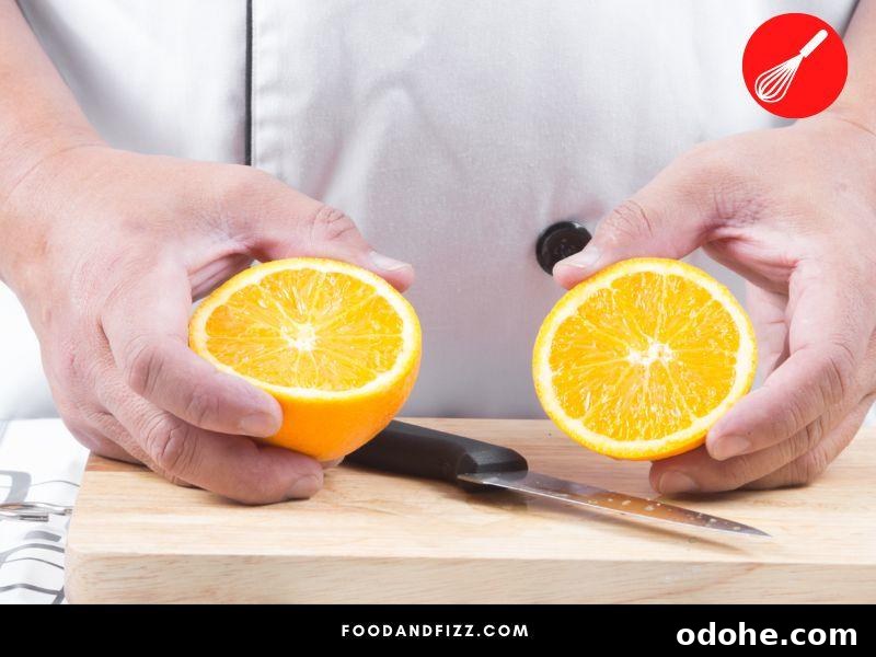 Sometimes the best way to tell if they are ripe is to cut open the orange. They should have a citrus smell and have a firm but not hard flesh.