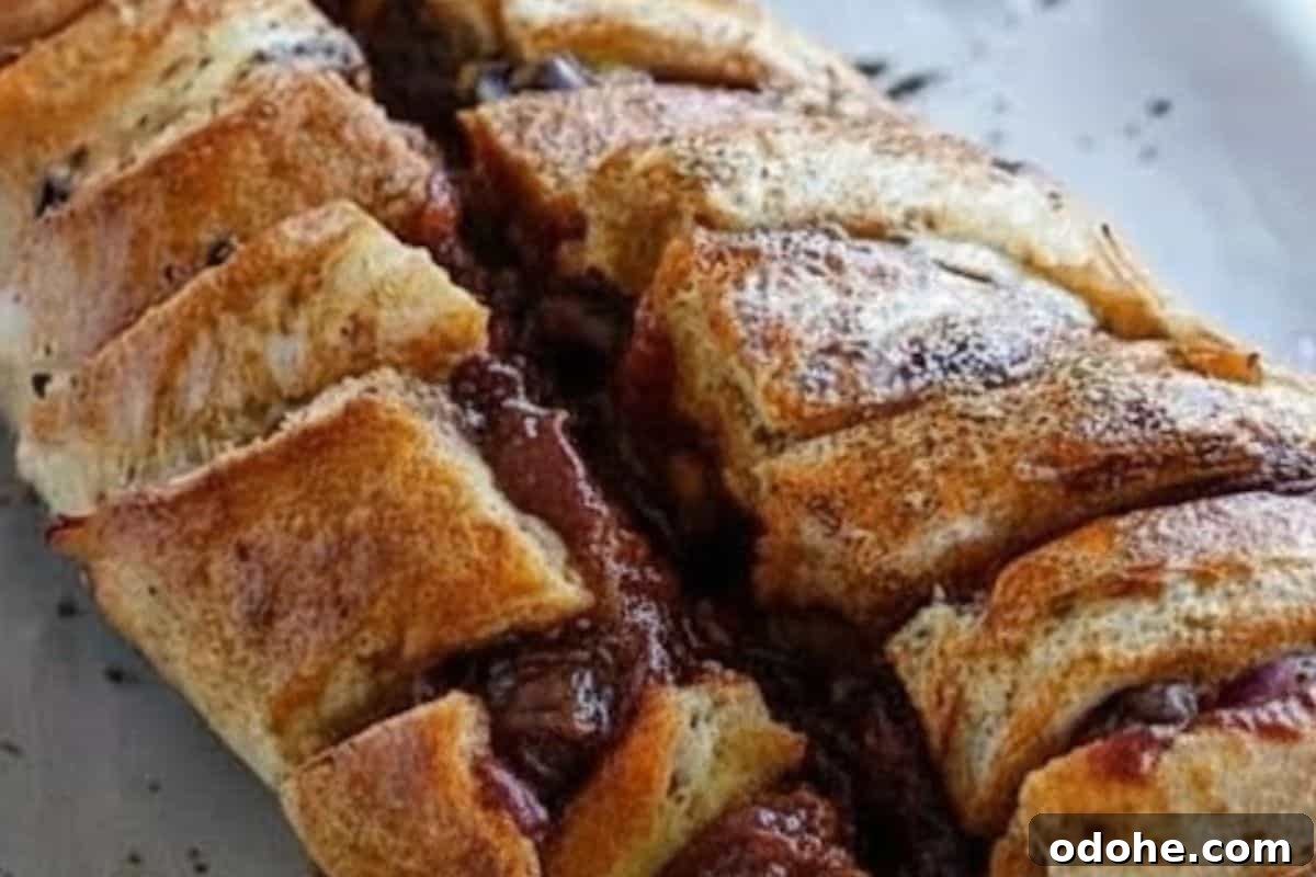 Smoky BBQ Chicken-Stuffed Bread Recipe: Savory Pull-Apart Loaf 6 Spoon or squeeze barbecue sauce into every cut, making sure it coats the inside of the loaf so each pull apart
