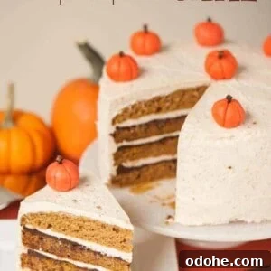 Spiced Layered Pumpkin Cake with Cream Cheese Frosting 6 Moist homemade Layered Pumpkin Cake with hazelnut buttercream, drunken chocolate ganache, and marzipan pumpkins!