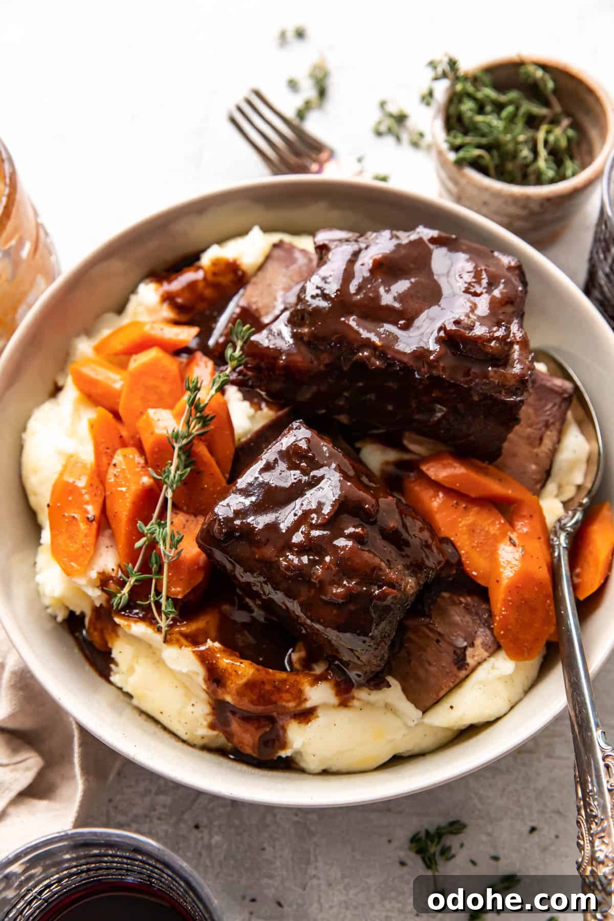Red wine braised short ribs
