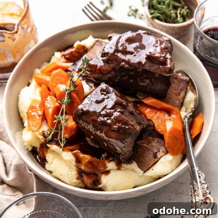 short ribs in a bowl.