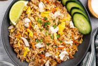 Savory Crab Fried Rice with Garlic and Scallions