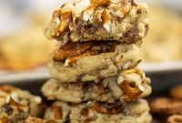 Salted Toffee Pretzel Cookies