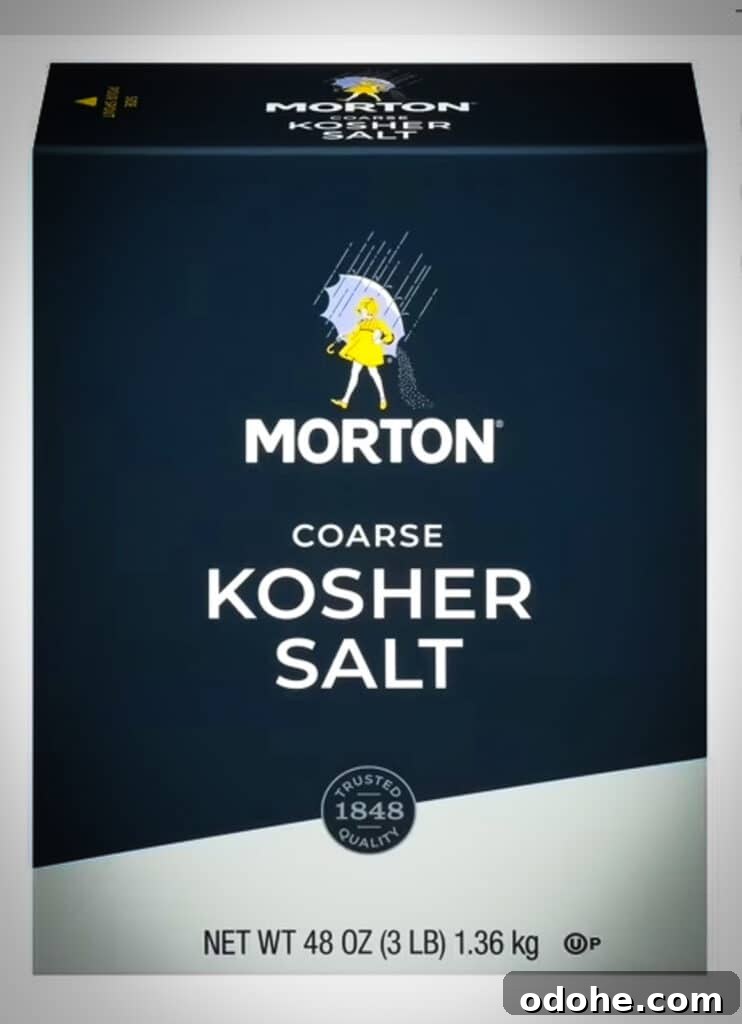Diamond Crystal vs Morton Kosher Salt: How They Differ 3 box of Morton's kosher salt