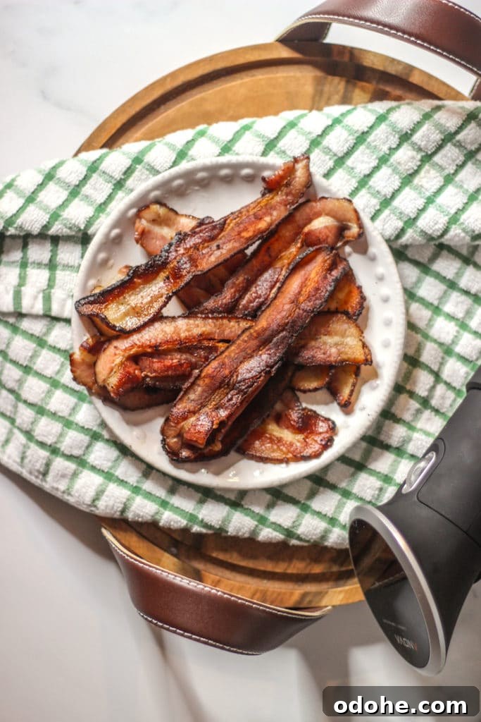 Overnight Sous Vide Bacon Recipe (Video Guide) 2 one ingredient "overnight sous vide bacon" on a brunch table