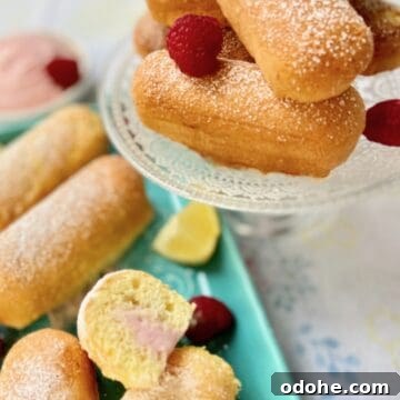 Homemade Twinkies on serving platter.
