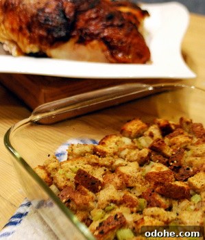 Savory Roasted Garlic Stuffing with Herbs 2 Roasted Garlic Stuffing