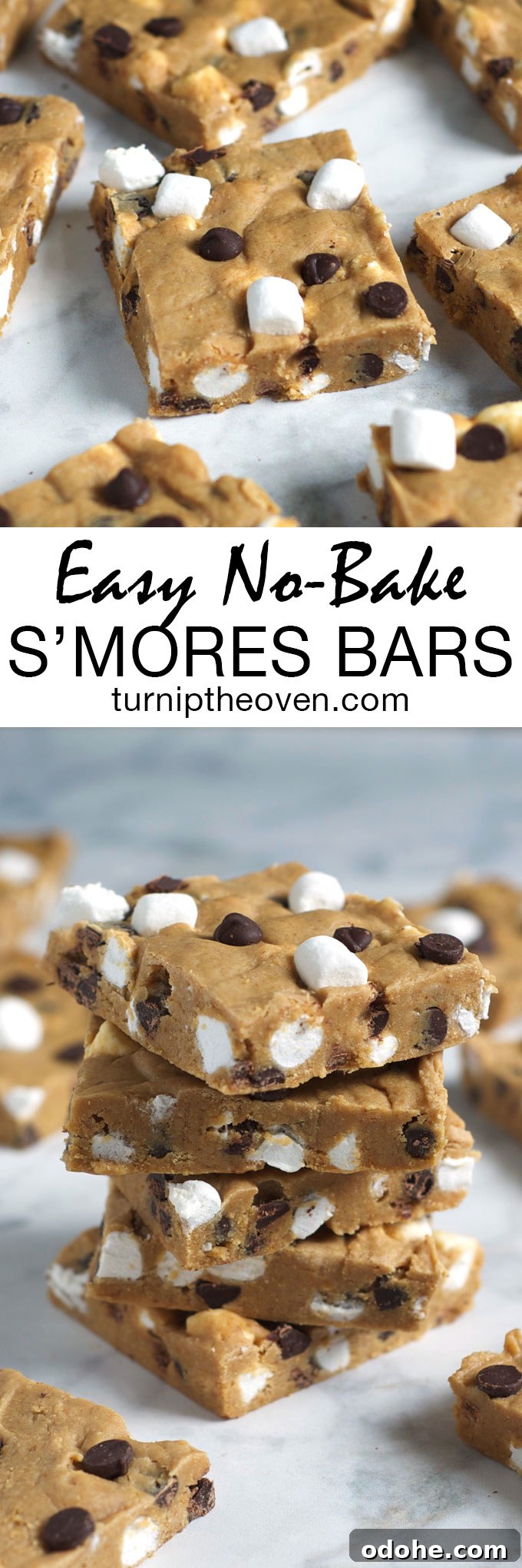 These easy no-bake s'mores are like a cross between cookie dough, fudge, and everyone's favorite campfire dessert! All you need is 10 minutes and 9 simple ingredients!
