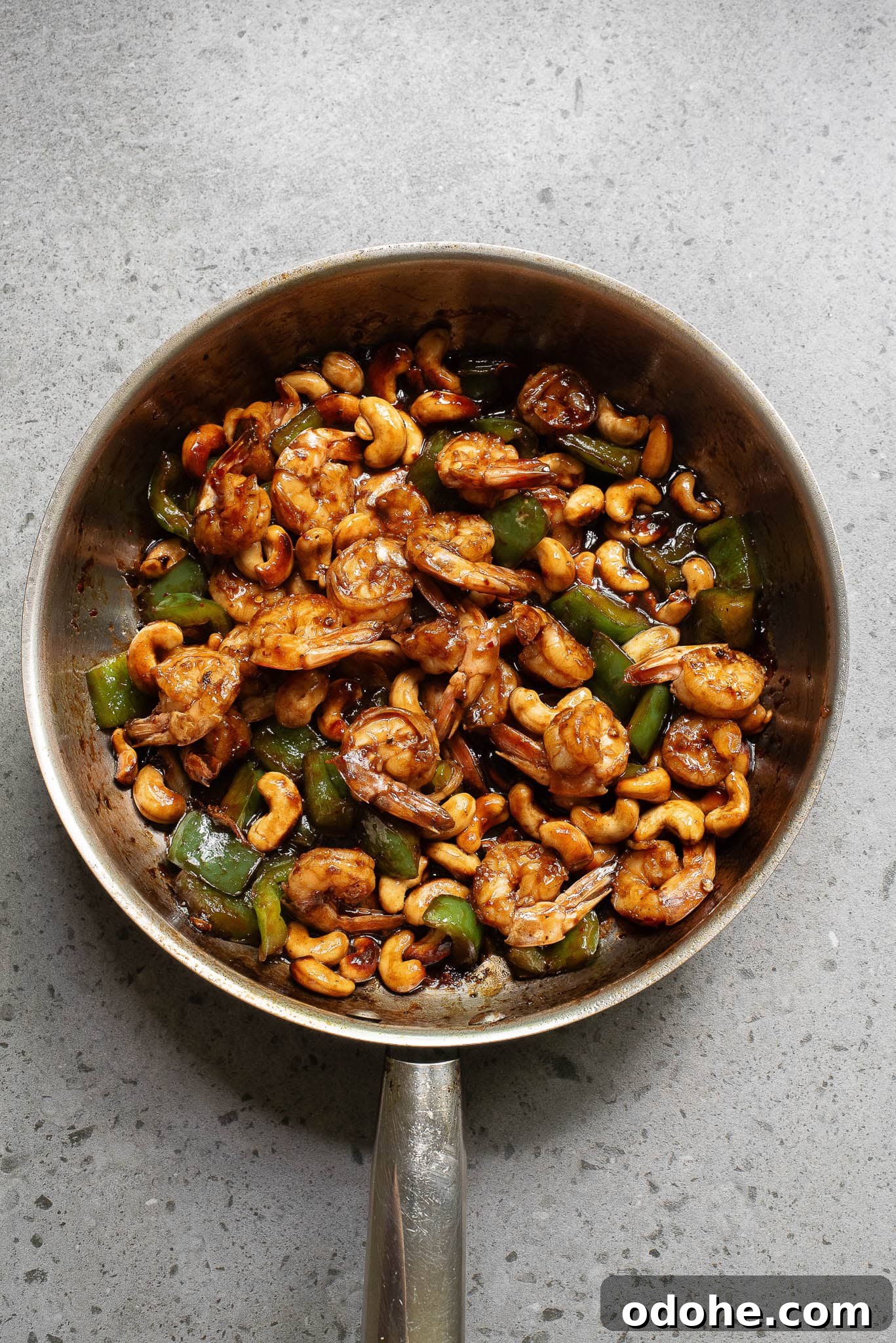 Kung Pao Shrimp with Cashews — Quick Spicy Stir-Fry 9 Plated Kung Pao Shrimp