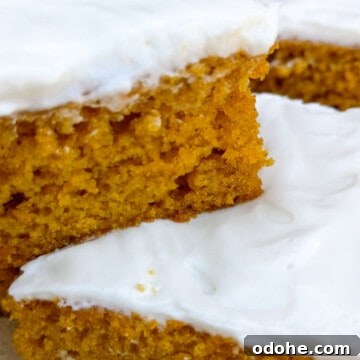 pumpkin cake bars with frosting
