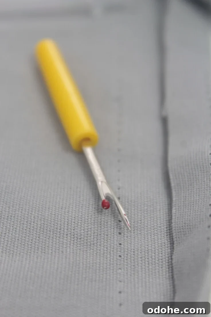 How to use a seam ripper properly